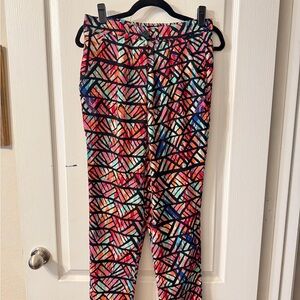 Colorful Geometric Patterned Pants by Nu New York